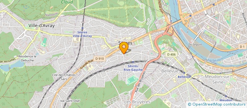 localisation de l'entreprise P L D à SEVRES