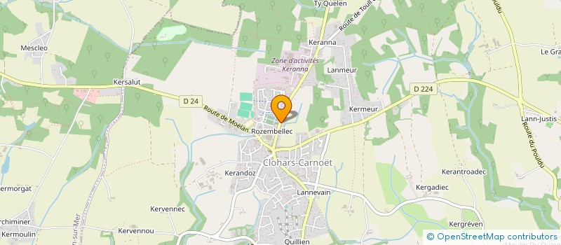 localisation de l'entreprise P.L.F.  CLOHARS-CARNOET