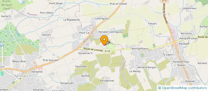 localisation de l'entreprise P.L.H.  PENMARCH