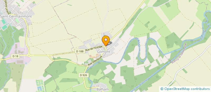 localisation de l'entreprise P.L.H.D.  GOMONT
