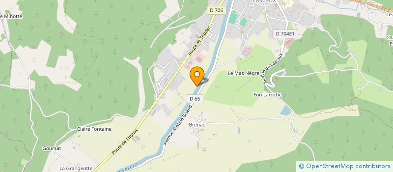 localisation de l'entreprise P.L.N.B. à MONTIGNAC-LASCAUX