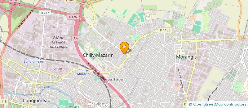 localisation de l'entreprise P L P à CHILLY-MAZARIN