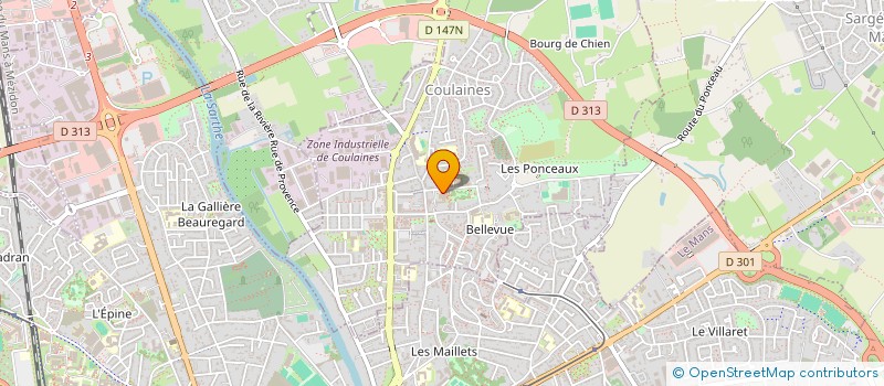 localisation de l'entreprise P L P  COULAINES