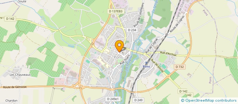 localisation de l'entreprise P L P G  PONS