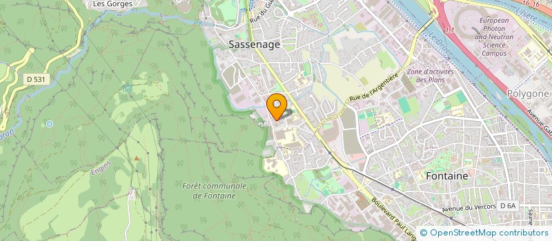 localisation de l'entreprise P L P J  SASSENAGE