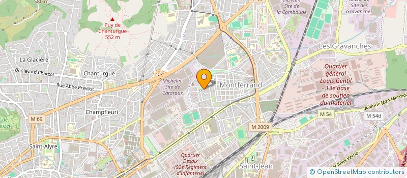 localisation de l'entreprise P.L.S. DE LA RODADE  CLERMONT-FERRAND