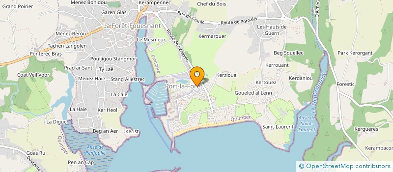 localisation de l'entreprise P.L. YACHTING à LA FORET-FOUESNANT