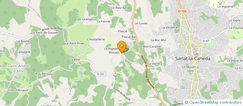 localisation de l'entreprise P LES RHODES à SARLAT-LA-CANEDA