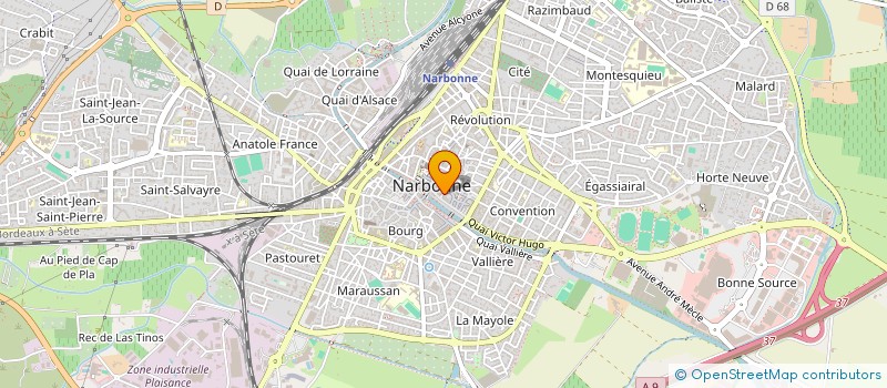 localisation de l'entreprise P.M.  NARBONNE