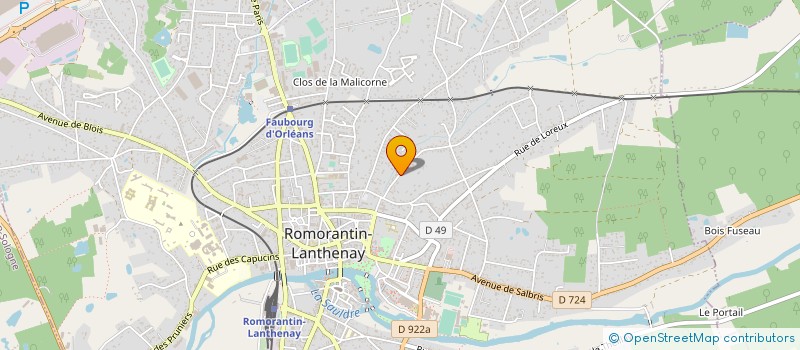 localisation de l'entreprise P.M  ROMORANTIN-LANTHENAY