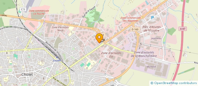 localisation de l'entreprise P.M.A.T à CHOLET