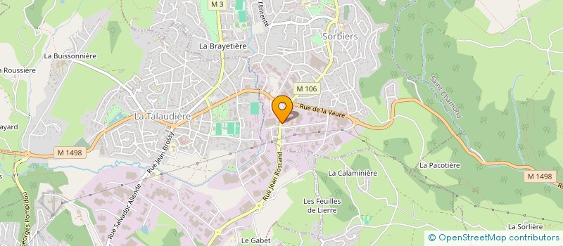 localisation de l'entreprise P.M AUTOS à SORBIERS