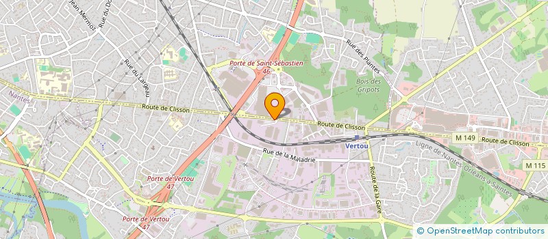 localisation de l'entreprise P.M. BATIMENT  VERTOU