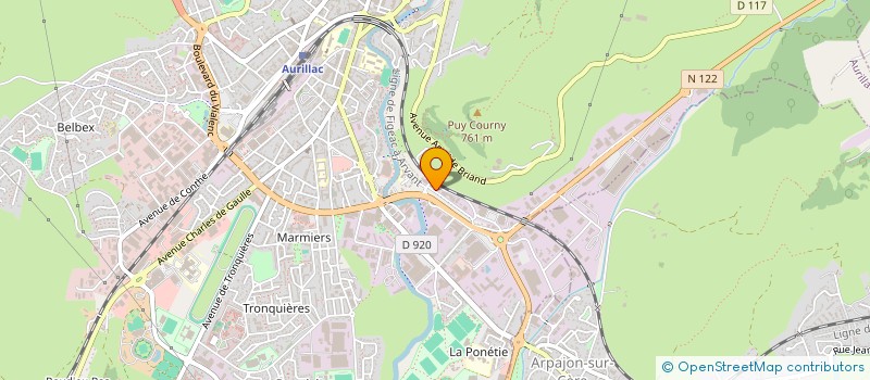 localisation de l'entreprise P.M.C.P.  AURILLAC