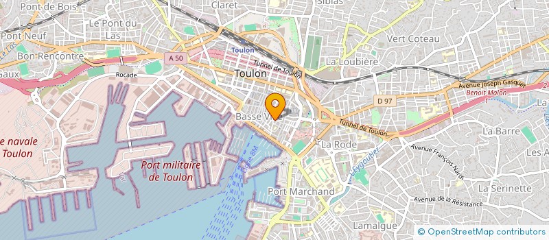 localisation de l'entreprise P.M.C PEINTURE MACONNERIE COUVERTURE à TOULON