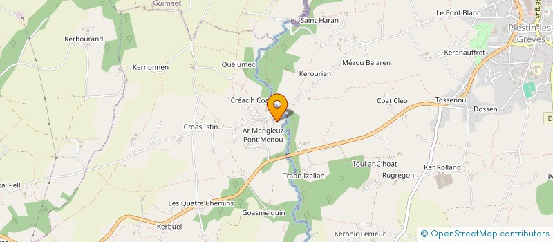 localisation de l'entreprise P.M.D.B.  PLOUEGAT-GUERAND