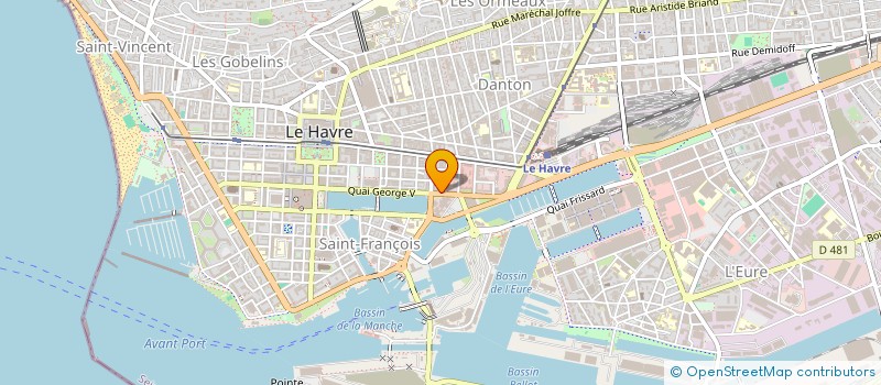 localisation de l'entreprise P.M. FINANCES à LE HAVRE