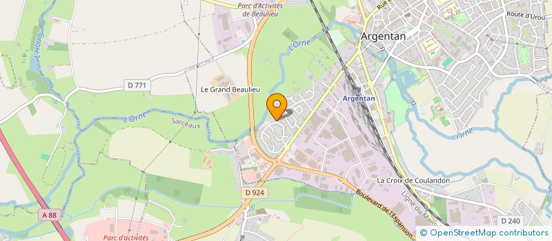 localisation de l'entreprise P&M FINANCES à ARGENTAN