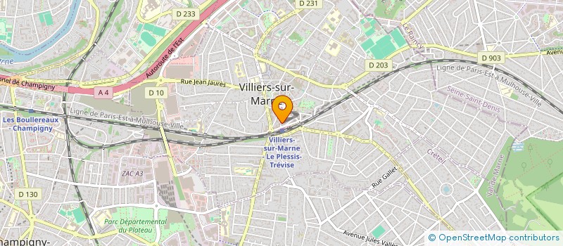 localisation de l'entreprise P.M FOOD à VILLIERS-SUR-MARNE