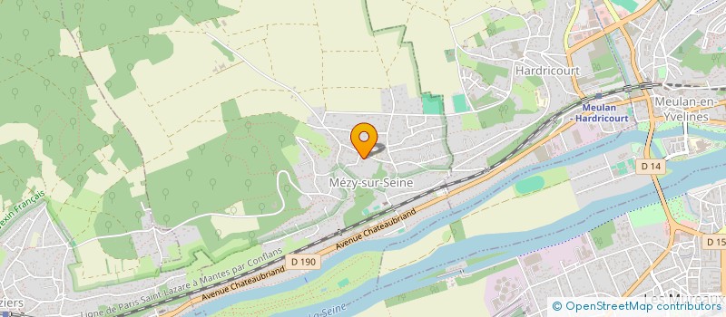 localisation de l'entreprise P.M.I.D. (PRO MEMOIRES INFORMATIQUES DISTRIBUTION)  MEZY-SUR-SEINE