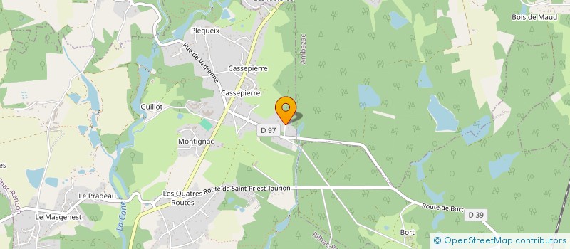 localisation de l'entreprise P.M. IMMO  RILHAC-RANCON