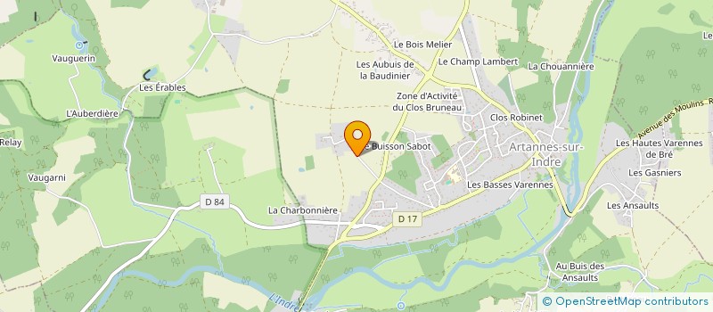 localisation de l'entreprise P&M IMMO  ARTANNES-SUR-INDRE