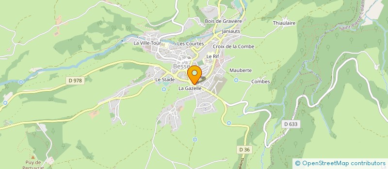 localisation de l'entreprise P.M.L.P.  BESSE-ET-SAINT-ANASTAISE