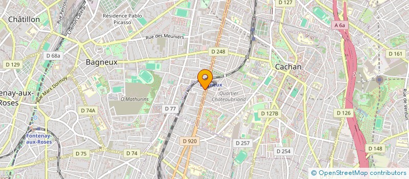 localisation de l'entreprise P.M.P à BAGNEUX