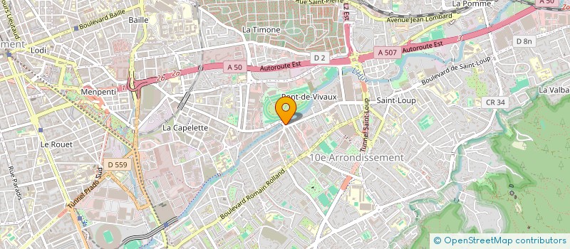 localisation de l'entreprise P.M.P. OPTIC à MARSEILLE