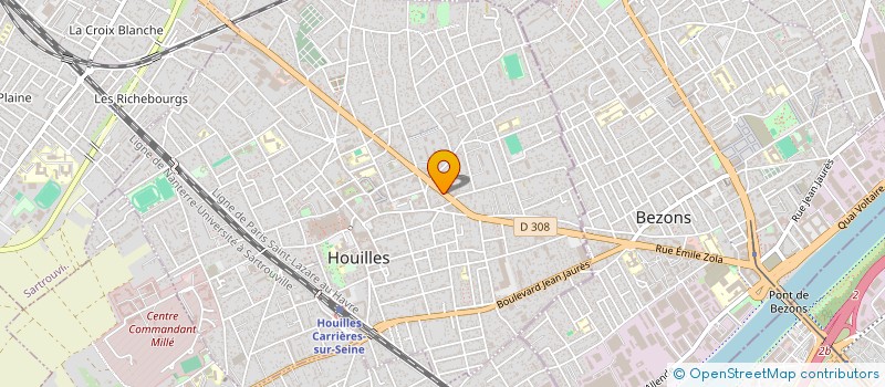 localisation de l'entreprise P.M.R.  HOUILLES