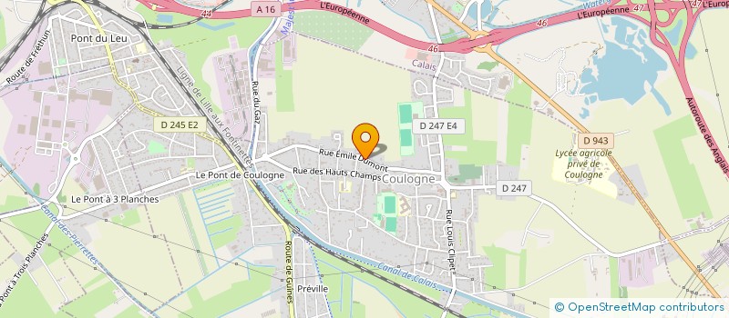 localisation de l'entreprise P. M. W.  COULOGNE