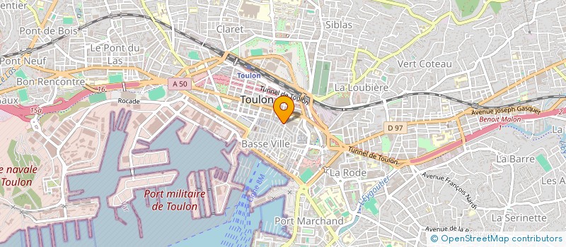 localisation de l'entreprise P.MONTAGNE  TOULON