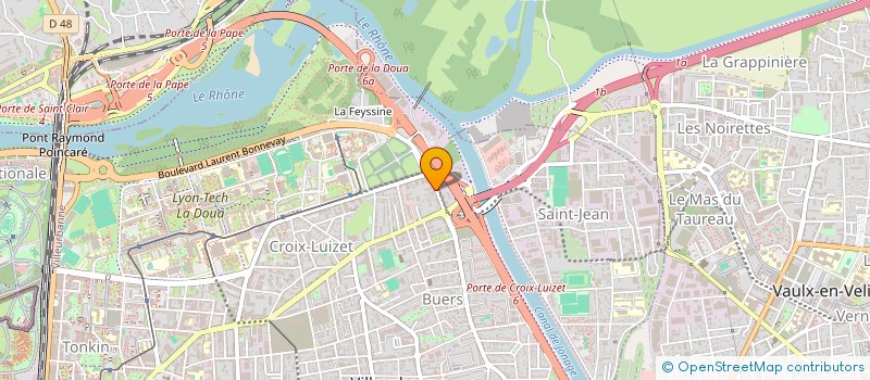 localisation de l'entreprise P.N. DIFFUSION  VILLEURBANNE