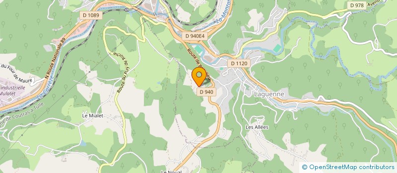 localisation de l'entreprise P.N.E.B. à LAGUENNE-SUR-AVALOUZE