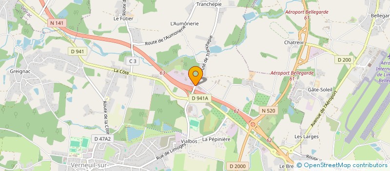 localisation de l'entreprise P.N.S à VERNEUIL-SUR-VIENNE
