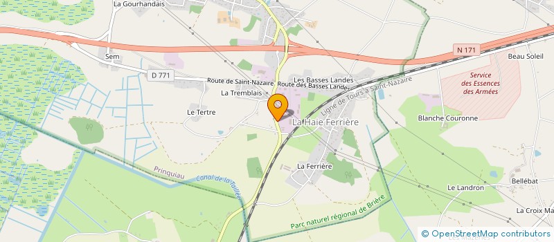 localisation de l'entreprise P.N.S.  PRINQUIAU