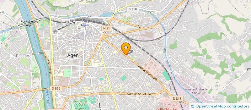 localisation de l'entreprise P' NB  AGEN