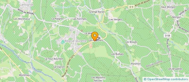 localisation de l'entreprise P & O DES REYSSIERS & CIE  REGNIE-DURETTE