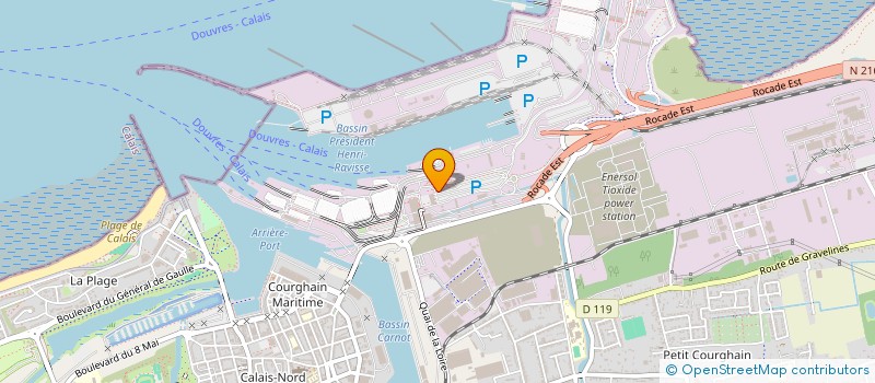 localisation de l'entreprise P&O FERRIES FRANCE  CALAIS