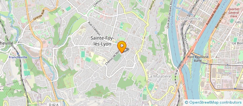 localisation de l'entreprise P.O.N.E.L.  I  SAINTE-FOY-LES-LYON