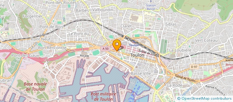 localisation de l'entreprise P.O.N.S.  TOULON