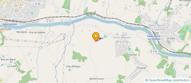 localisation de l'entreprise P.O.R.  SAINT-MARTIN-DE-JUSSAC