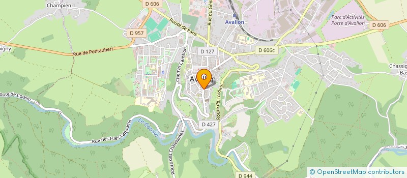 localisation de l'entreprise P&P  AVALLON