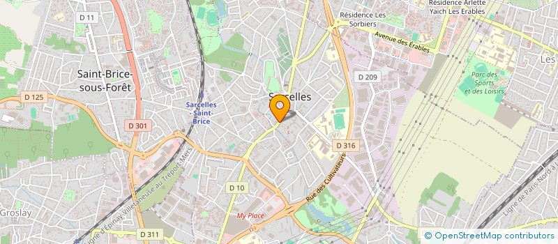 localisation de l'entreprise P.P.B.  SARCELLES