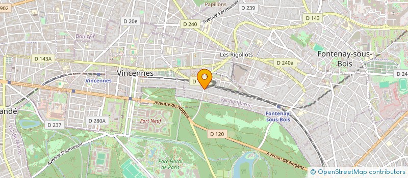 localisation de l'entreprise P.P.C.R. à FONTENAY-SOUS-BOIS