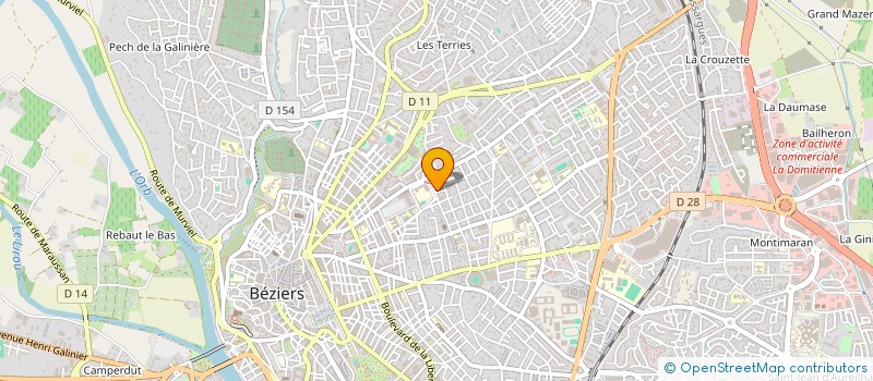 localisation de l'entreprise P.P.E.  BEZIERS