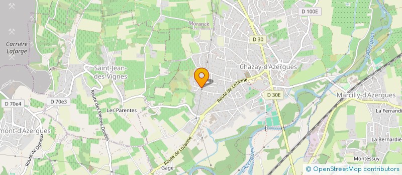 localisation de l'entreprise P&P LIMO  CHAZAY-D'AZERGUES