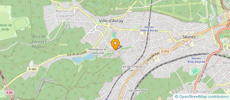 localisation de l'entreprise P.P.M.H.IMMOBILIERE  VILLE-D'AVRAY