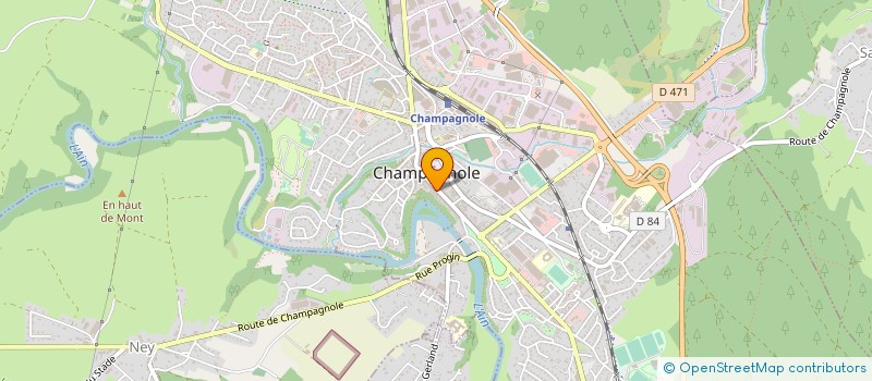 localisation de l'entreprise P.P.P.G.  CHAMPAGNOLE