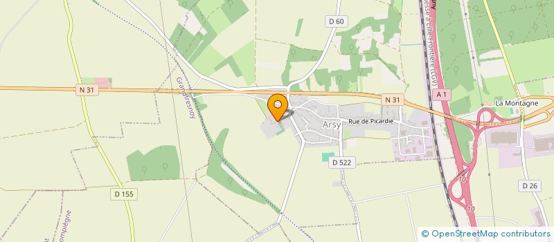 localisation de l'entreprise P & P PASTAPIZZA à ARSY